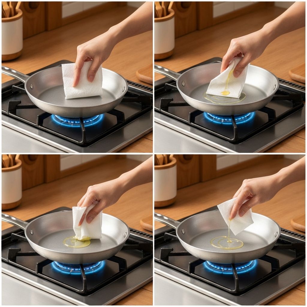 Seasoning aluminum frying pan